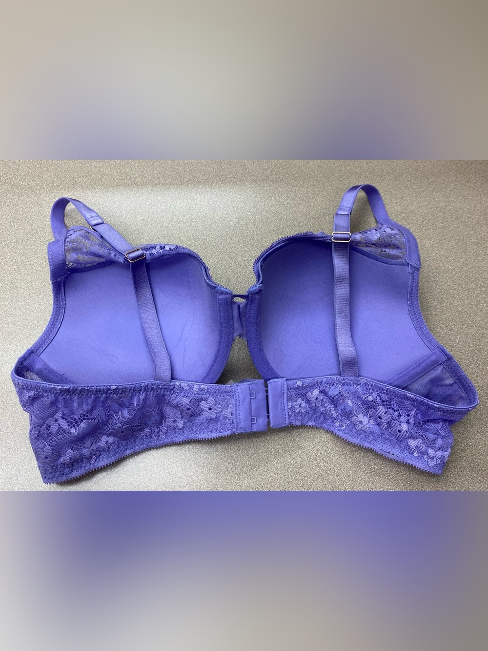 Auden Purple Floral Lace Push-Up Plunge Bra Size 36B - Picture 3 of 8